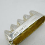 Victorian Sterling Silver Novelty Cigar Form Vesta Case Antique 1887 Birmingham