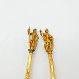 Pair of Sterling Silver Gilt King David & Alexander the Great Spoons 1978 London