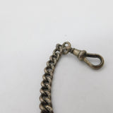Edwardian Sterling Silver Graduating Albert Watch Chain 1905 Antique Birmingham
