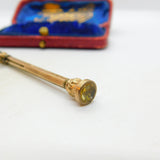 Victorian 9ct Yellow Gold Citrine Set Propelling Pencil Antique c1860