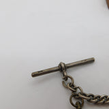 Edwardian Sterling Silver Graduating Albert Watch Chain 1905 Antique Birmingham