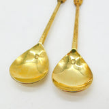 Pair of Sterling Silver Gilt King David & Alexander the Great Spoons 1978 London