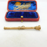 Victorian 9ct Yellow Gold Citrine Set Propelling Pencil Antique c1860