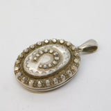 Victorian Sterling Silver Lucky Horseshoe Locket Antique 1876 Birmingham