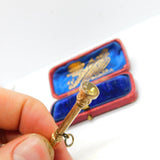 Victorian 9ct Yellow Gold Citrine Set Propelling Pencil Antique c1860
