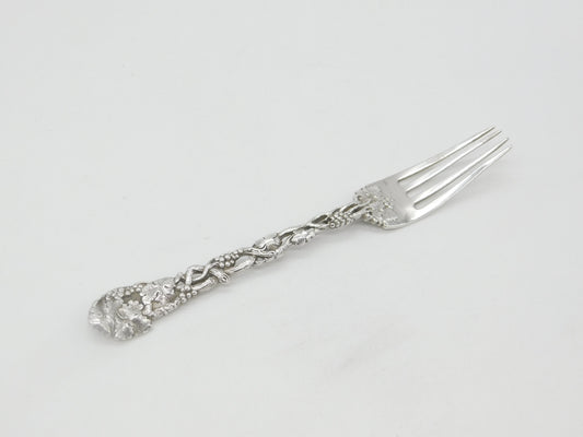 Victorian Sterling Silver Grape Vine Pattern Fork 1851 London Antique