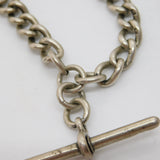 Victorian Sterling Silver Albert Watch Chain 1899 Antique Birmingham