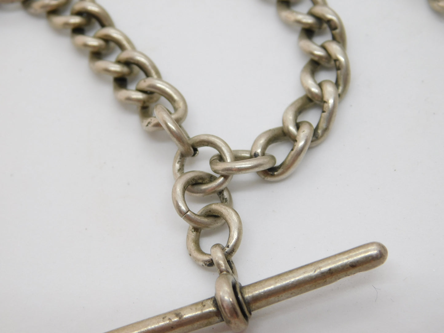 Victorian Sterling Silver Albert Watch Chain 1899 Antique Birmingham