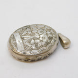 Victorian Sterling Silver Lucky Horseshoe Locket Antique 1876 Birmingham