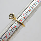 9ct Yellow Gold 8 Sapphire & Diamond Cluster Ring Vintage 1973 London