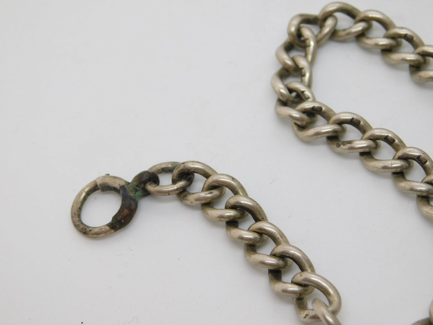 Victorian Sterling Silver Albert Watch Chain 1899 Antique Birmingham