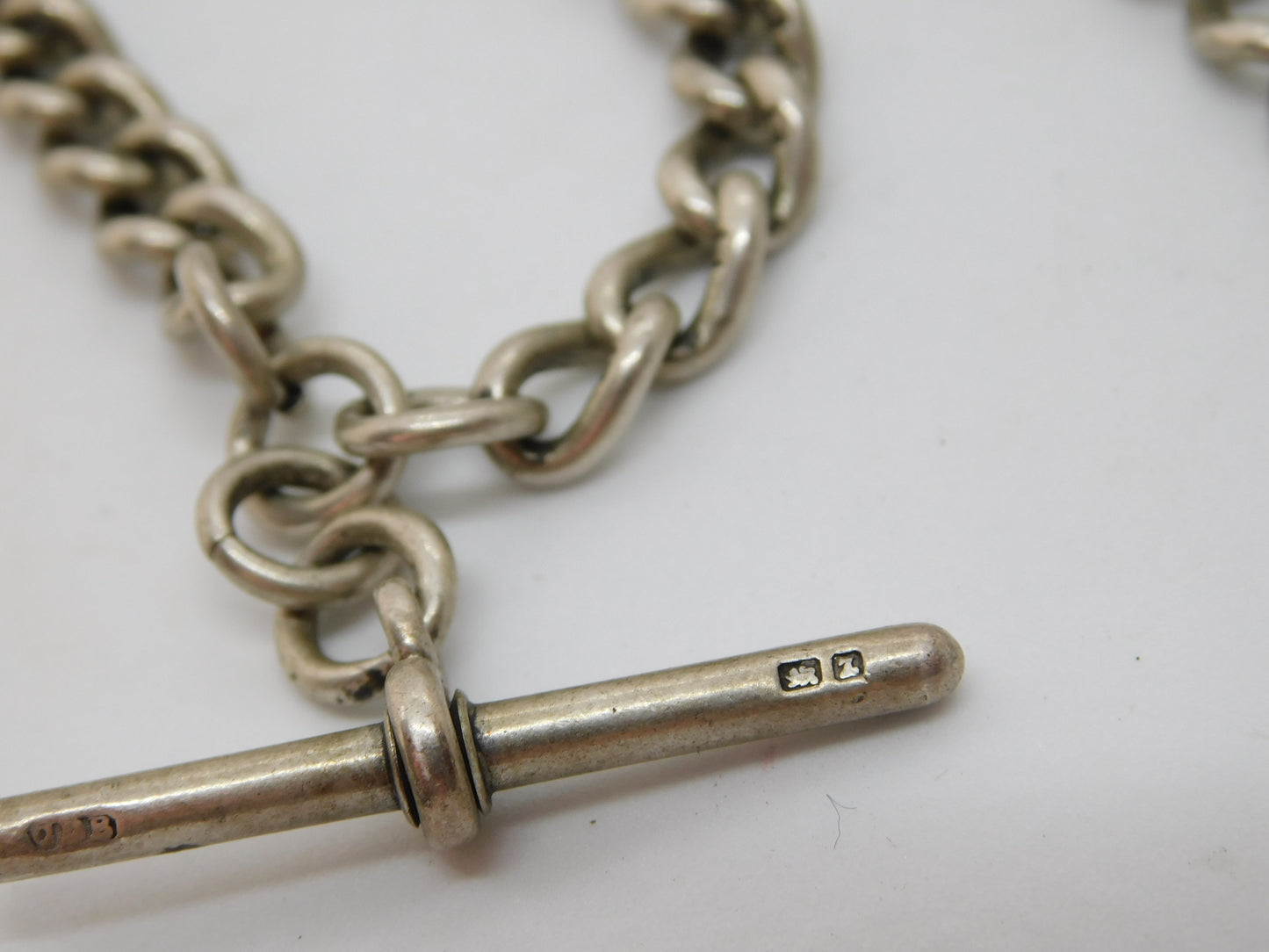 Victorian Sterling Silver Albert Watch Chain 1899 Antique Birmingham