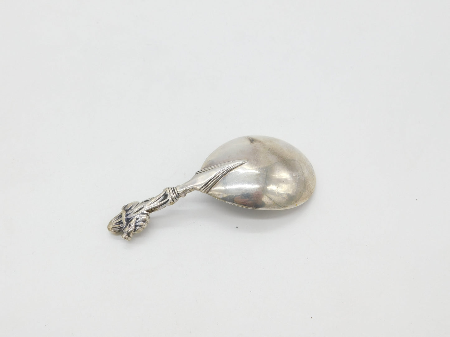 Victorian Norwegian .830 Silver Religious Anointing Spoon Antique c1890