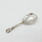 Georgian Sterling Silver Floral Tea Caddy Spoon 1832 Birmingham George Unite