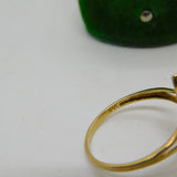 9ct Yellow Gold, Diamond, Amethyst Set Floral Dress Ring Vintage Birmingham