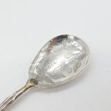Georgian Sterling Silver Floral Tea Caddy Spoon 1832 Birmingham George Unite