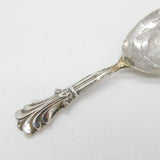 Georgian Sterling Silver Floral Tea Caddy Spoon 1832 Birmingham George Unite