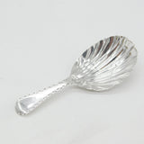 George III Sterling Silver Shell Bowl Tea Caddy Spoon c1760 Antique