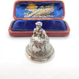 Victorian Sterling Silver Dutch Lady Small Dinner Bell Antique 1900 London