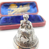 Victorian Sterling Silver Dutch Lady Small Dinner Bell Antique 1900 London