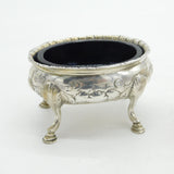 Hester Bateman Georgian Pair Sterling Silver Salt Cellars 1788 Antique London