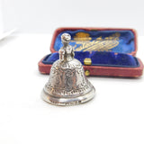 Victorian Sterling Silver Dutch Lady Small Dinner Bell Antique 1900 London
