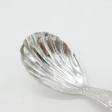 George III Sterling Silver Bright Cut Tea Caddy Spoon 1795 London Antique