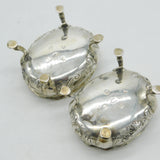 Hester Bateman Georgian Pair Sterling Silver Salt Cellars 1788 Antique London