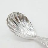 George III Sterling Silver Bright Cut Tea Caddy Spoon 1795 London Antique