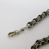 Victorian Sterling Silver Belcher Link Albert Watch Chain Antique c1890