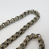 Victorian Sterling Silver Belcher Link Albert Watch Chain Antique c1890