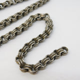 Victorian Sterling Silver Belcher Link Albert Watch Chain Antique c1890