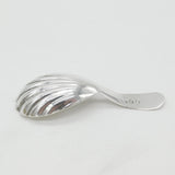 George III Sterling Silver Bright Cut Tea Caddy Spoon 1795 London Antique