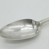 Georgian Beaded Sterling Silver Serving Spoon Lion Crest 1779 London Antique