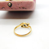 Victorian 18ct Gold, 0.1ct Diamond & Sapphire Crossover Ring Antique c1900