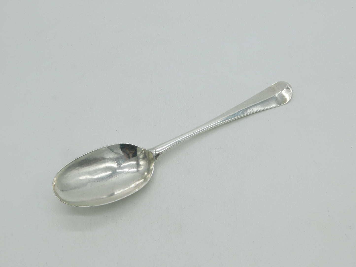 George I Sterling Silver Rat Tail Serving Spoon 1724 Antique London Millington