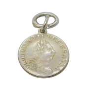 Edwardian Sterling Silver 'A Fortune for You' Guinea Coin Charm Antique 1908