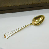 Norwegian David Andersen Boxed Set of Sterling Silver Gilt Enamel Teaspoons