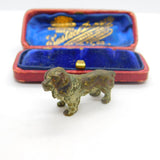 Victorian Cold Painted Vienna Bronze Spaniel Dog Figurine Antique c1860