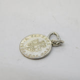 Edwardian Sterling Silver 'A Fortune for You' Guinea Coin Charm Antique 1908