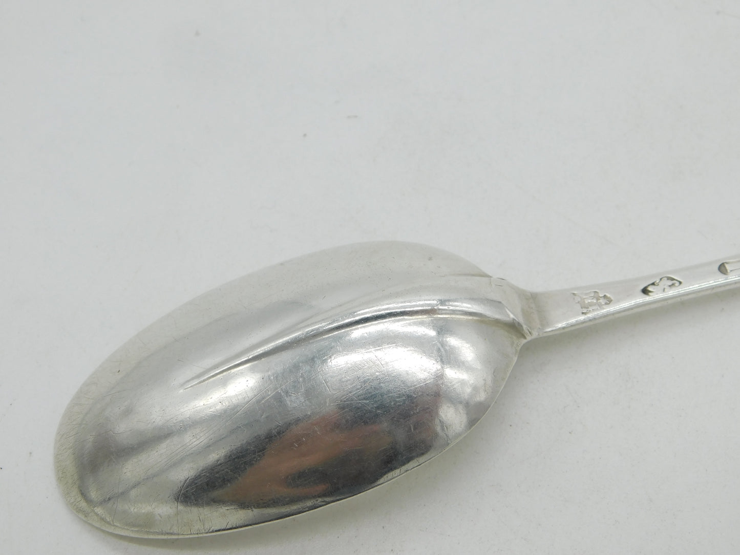 George I Sterling Silver Rat Tail Serving Spoon 1724 Antique London Millington