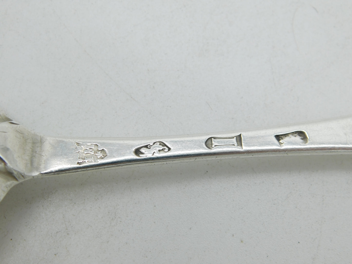 George I Sterling Silver Rat Tail Serving Spoon 1724 Antique London Millington