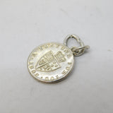Edwardian Sterling Silver 'A Fortune for You' Guinea Coin Charm Antique 1908