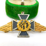 WWII Gilt Metal RAF Chaplain's Collar Badge Brooch Antique c1940