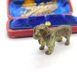 Victorian Cold Painted Vienna Bronze Spaniel Dog Figurine Antique c1860