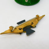 WWII Gilt Metal RAF Chaplain's Collar Badge Brooch Antique c1940
