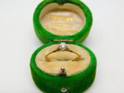 9ct Yellow Gold & 0.1ct Diamond Solitaire Ring Vintage c1970