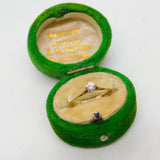 9ct Yellow Gold & 0.1ct Diamond Solitaire Ring Vintage c1970