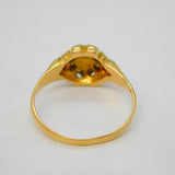 Victorian 18ct Gold, Diamond, Ruby & Pearl Floral Cluster Ring Antique 1866 Sheffield