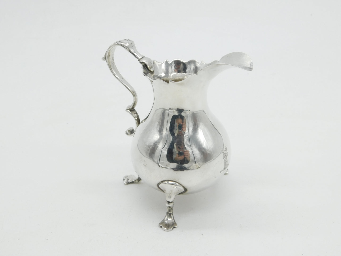 George II Sterling Silver Baluster Cream Jug 1749 London Antique Georgian